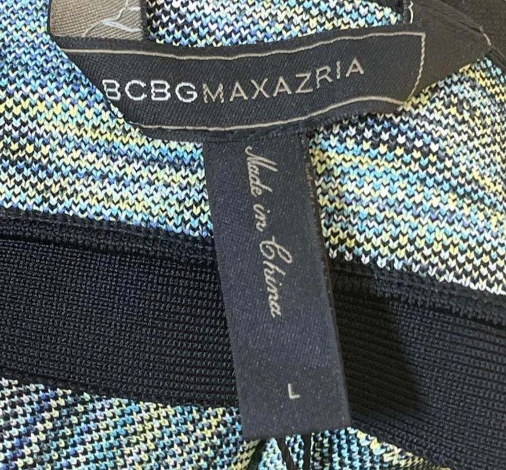 NWT BCBGMaxAzria Asymmetric Jersey Mini Dress size L - Picture 8 of 9